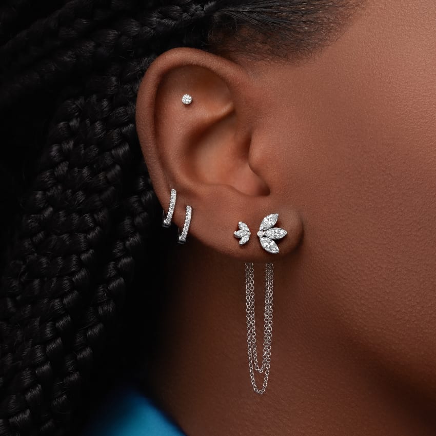 Diamond Eternity Tash Cuff Earring