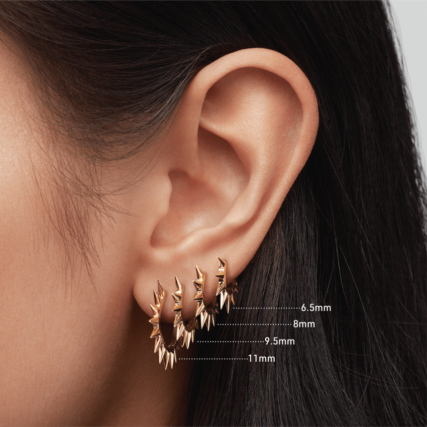 Metal Mohawk Hoop Earring