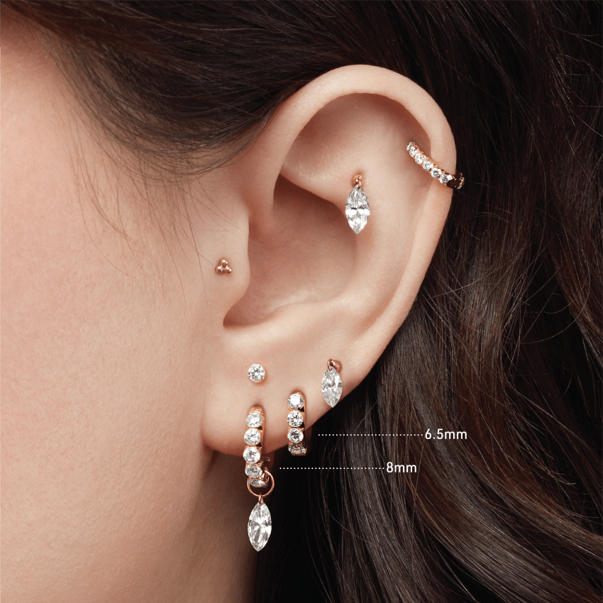 Invisible Set Large Diamond Eternity Hoop Earring