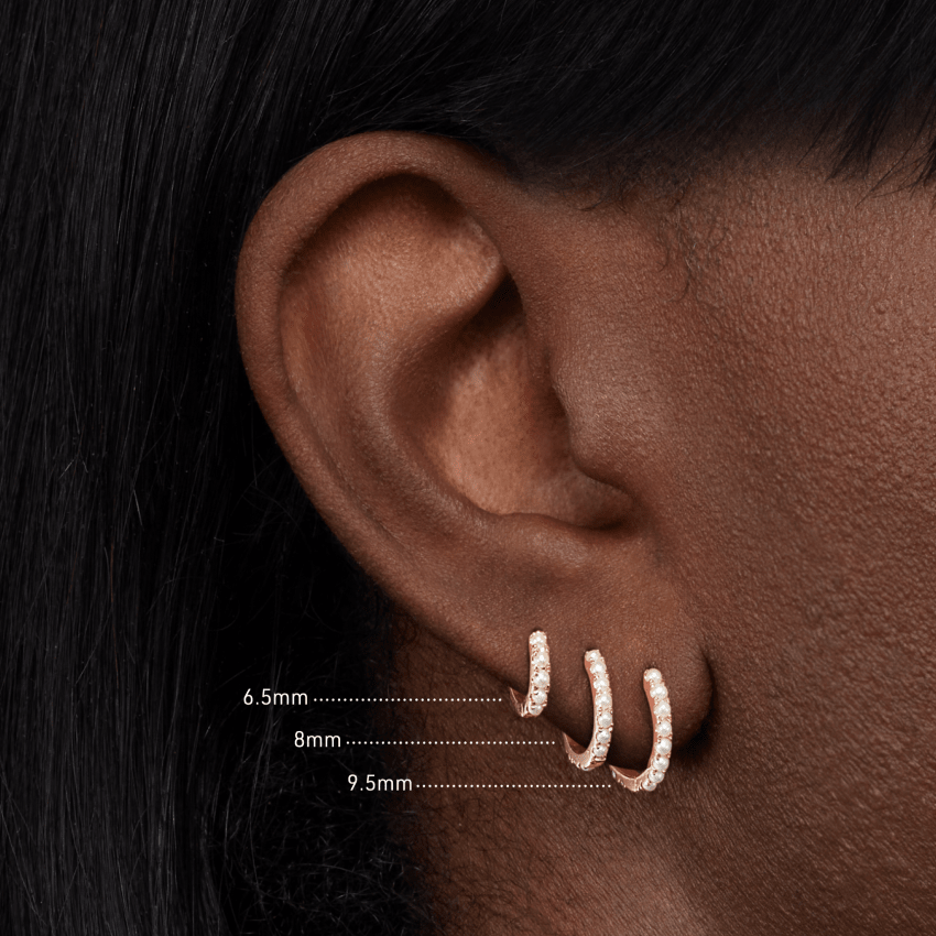 Pearl Eternity Hoop Earring