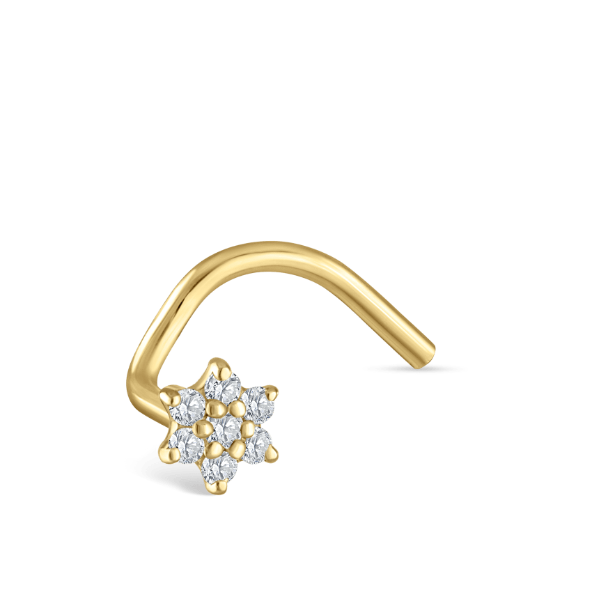 Diamond Flower Nostril Screw