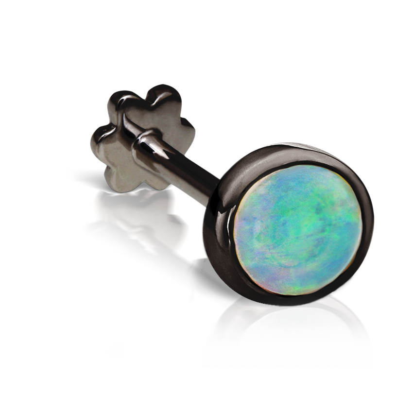 Opal Threaded Stud Earring