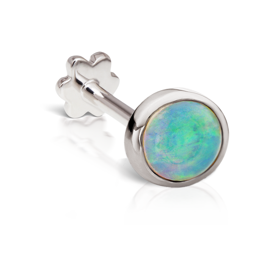 Opal Threaded Stud Earring