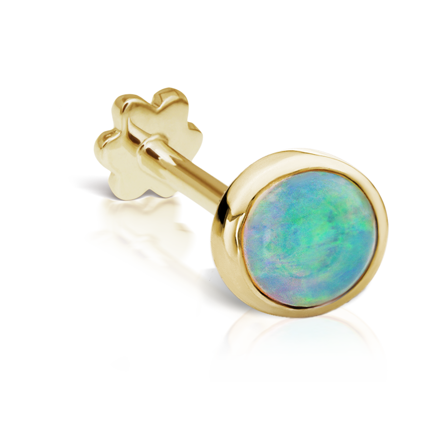 Opal Threaded Stud Earring