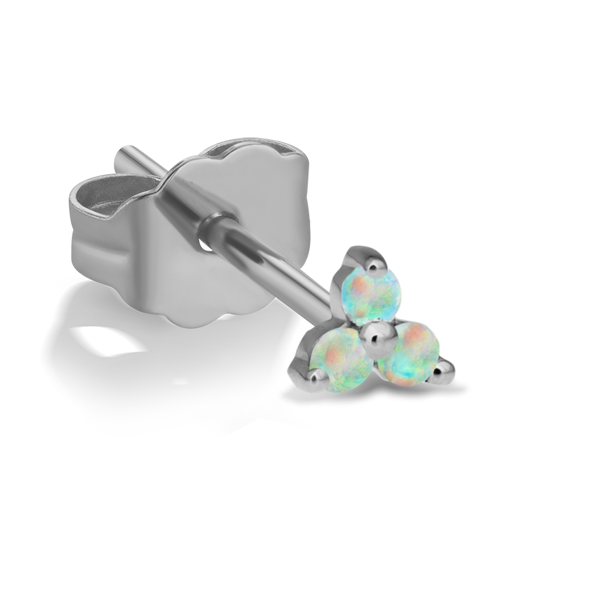 Opal Trinity Stud Earring
