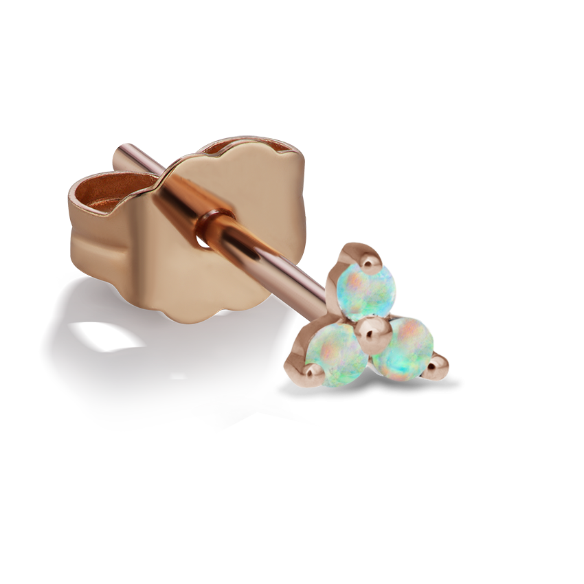Opal Trinity Stud Earring