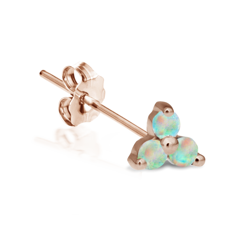 Opal Trinity Stud Earring