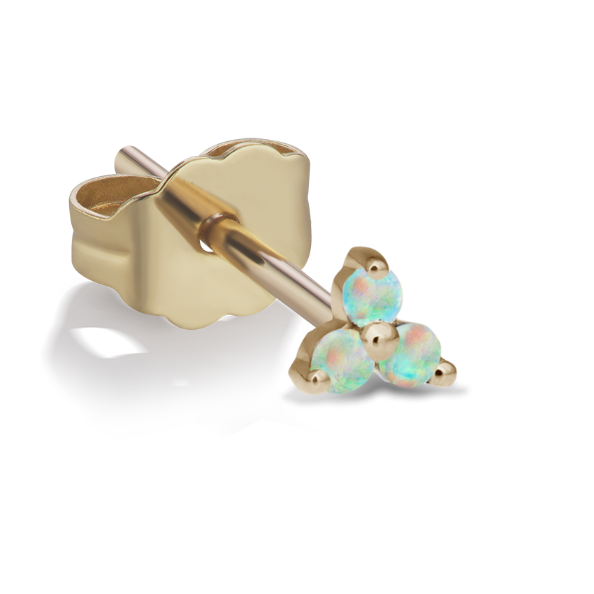 Opal Trinity Stud Earring