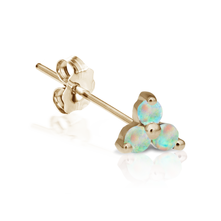 Opal Trinity Stud Earring