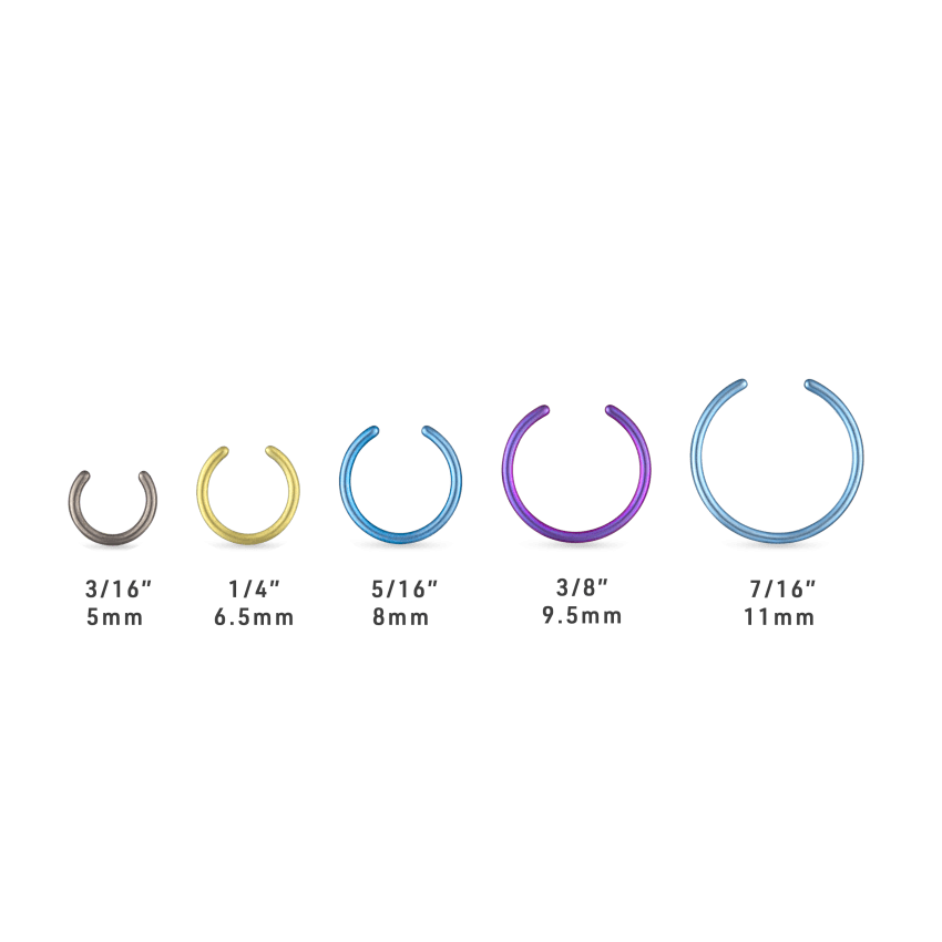 Group of Sample Sizing Hoop Earring