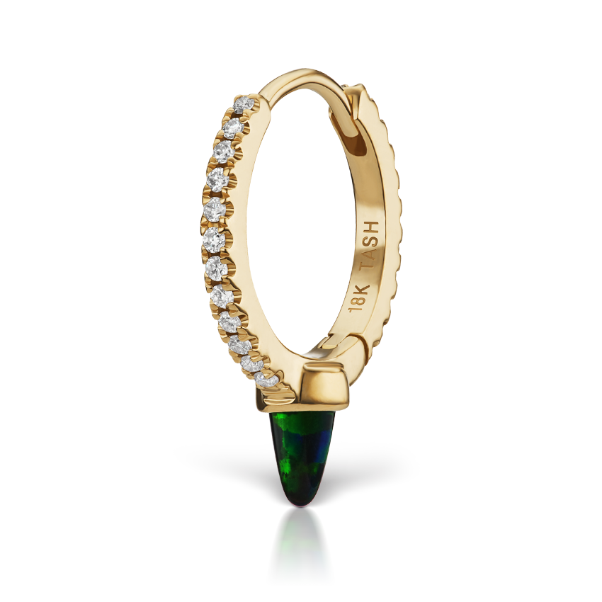 single-short-black-opal-spike-diamond-eternity-hoop-earring-yellow-gold-9-5mm-9-5mm-yellow-gold-xet1spdbkop-yg-d95-a