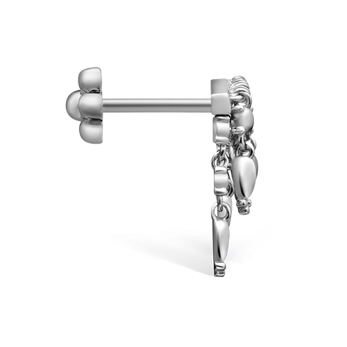 Tassel Bar Threaded Stud Earring