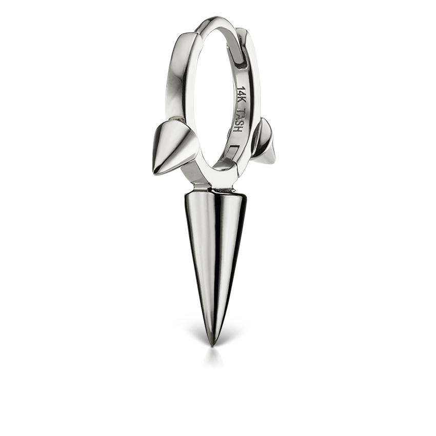 Triple Long Spike Hoop Earring