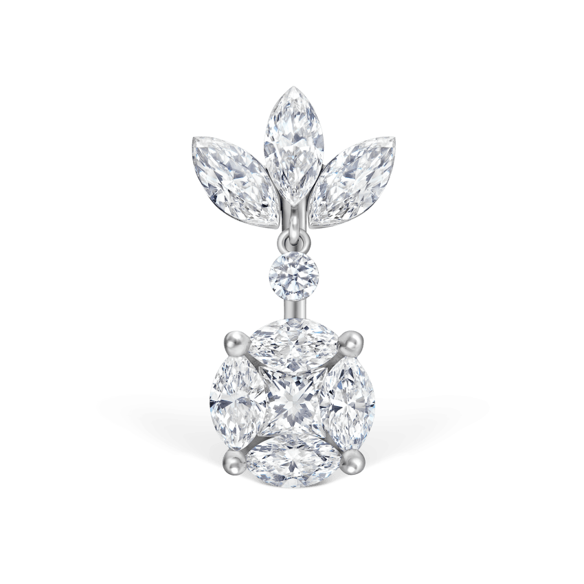 Diamond Lotus and Cluster Navel Barbell