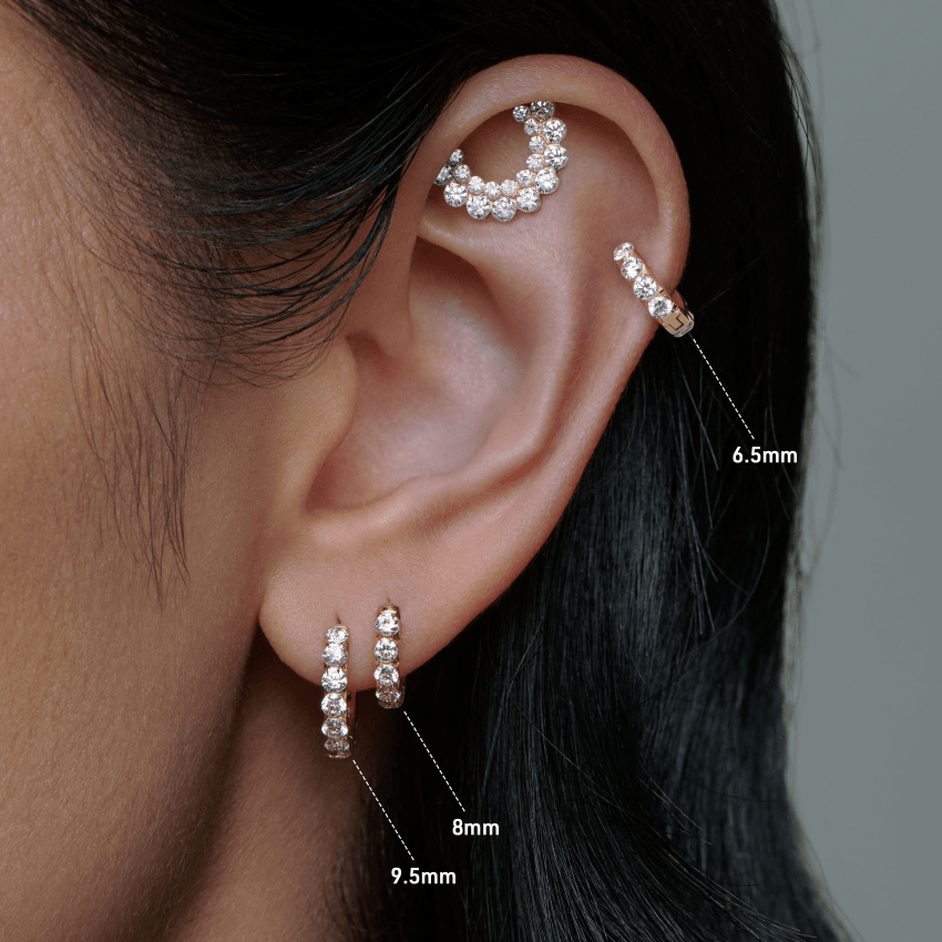 Invisible Set Large Diamond Eternity Hoop Earring