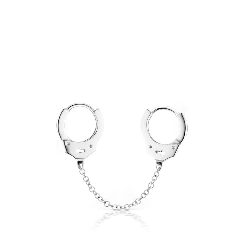 Handcuff Hoop Earring with Medium Chain