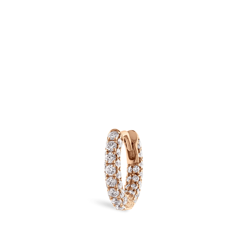 Diamond Five Row Pavé Hoop Earring (Bottom Hinge)