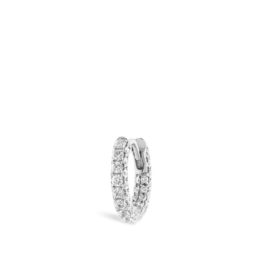 Diamond Five Row Pavé Hoop Earring (Bottom Hinge)