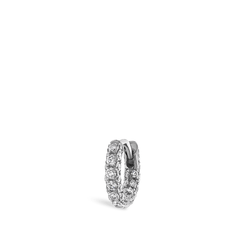 Diamond Five Row Pavé Hoop Earring (Bottom Hinge)