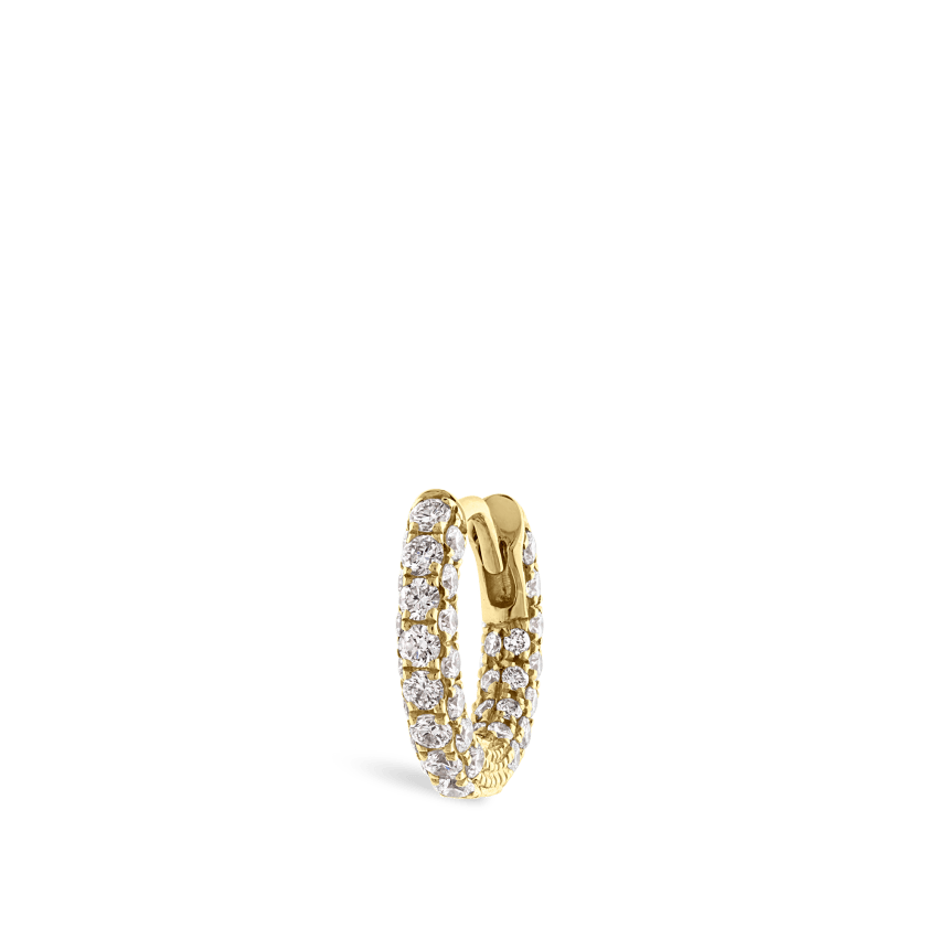 Diamond Five Row Pavé Hoop Earring (Bottom Hinge)