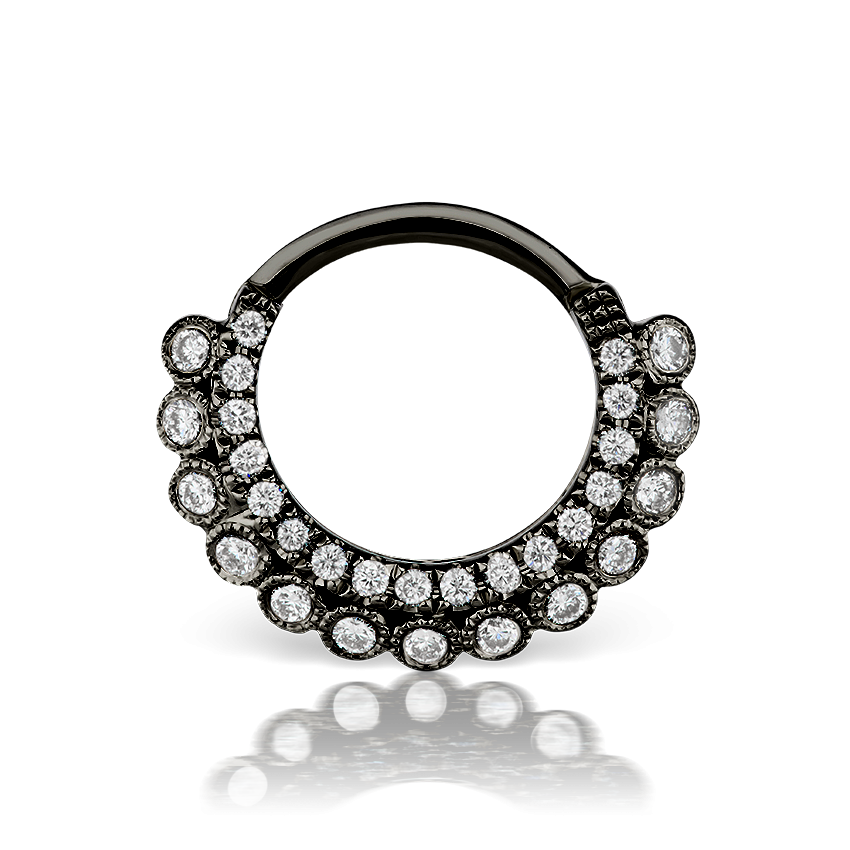 Diamond Apsara Hoop Earring