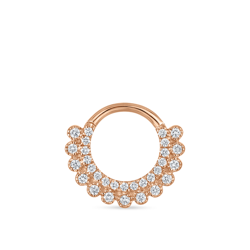 Diamond Apsara Hoop Earring