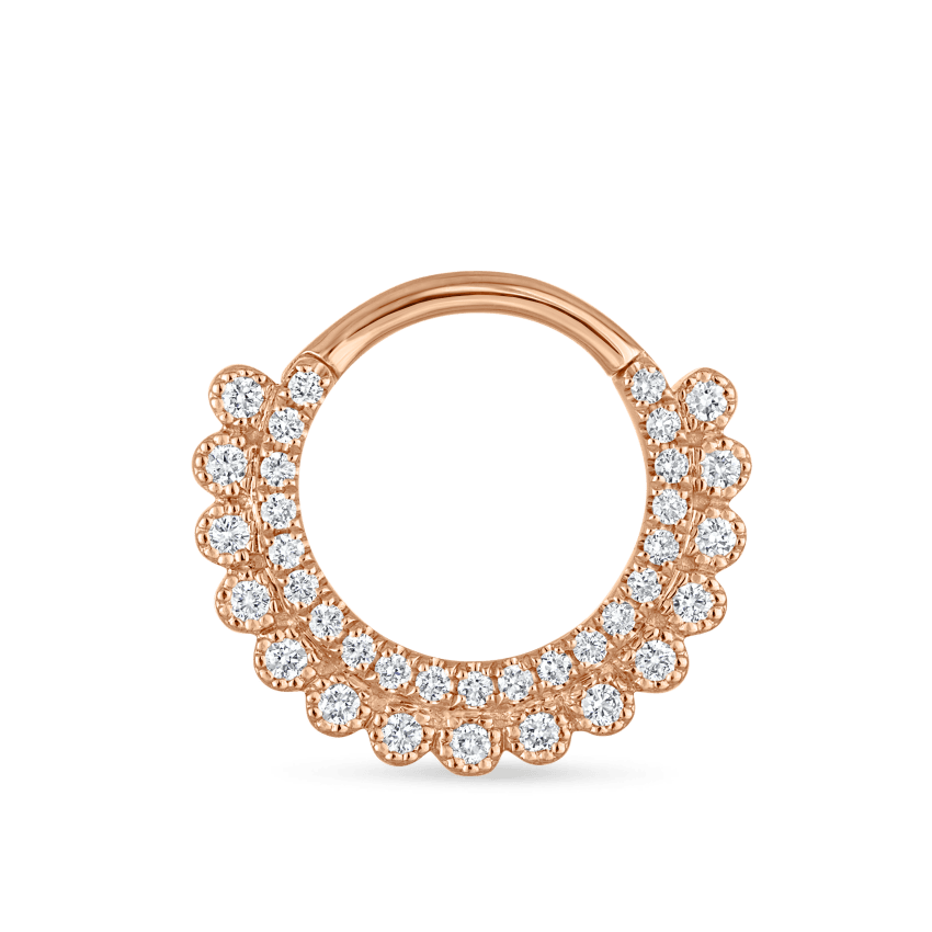 Diamond Apsara Hoop Earring