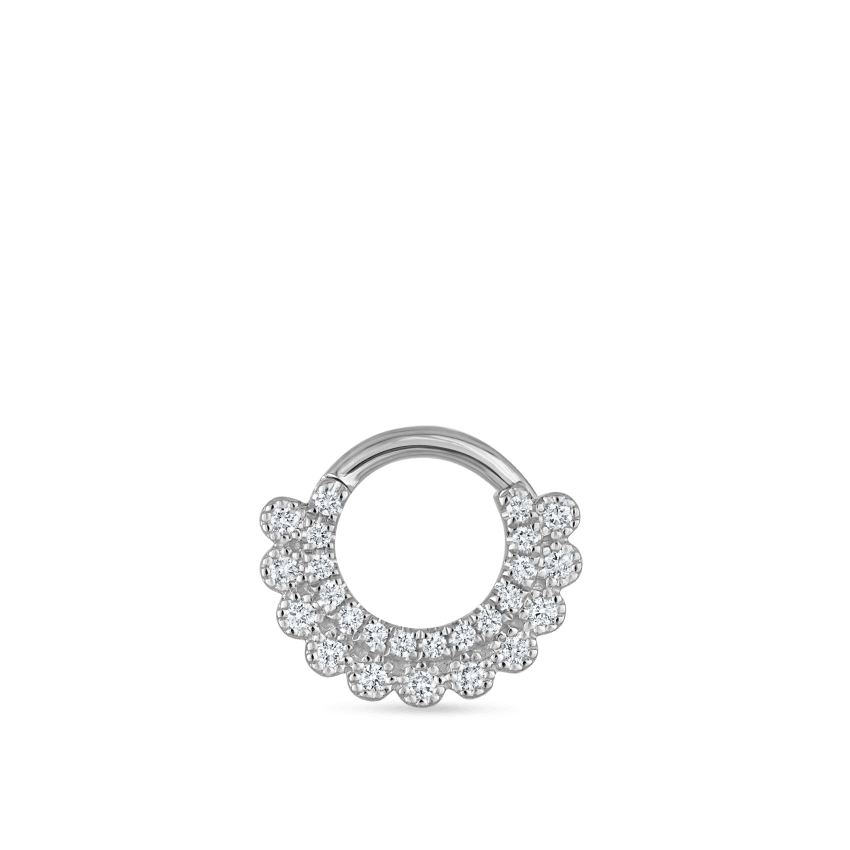 Diamond Apsara Hoop Earring