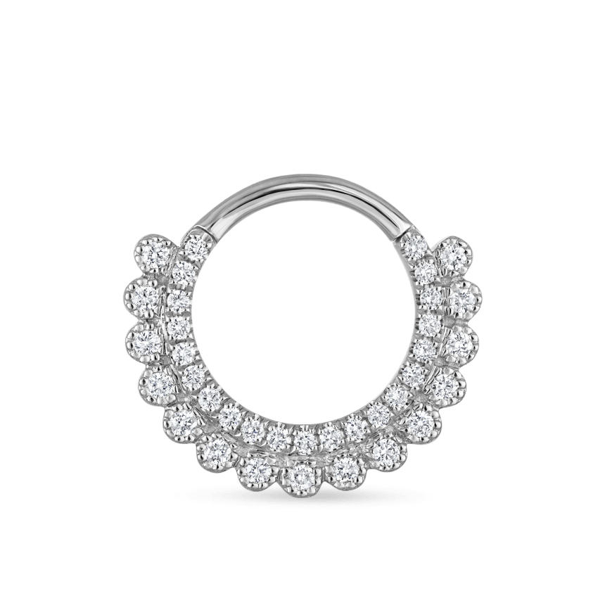 Diamond Apsara Hoop Earring