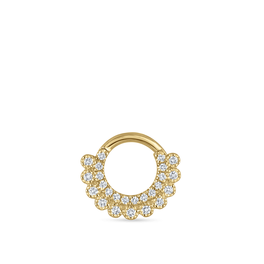 Diamond Apsara Hoop Earring