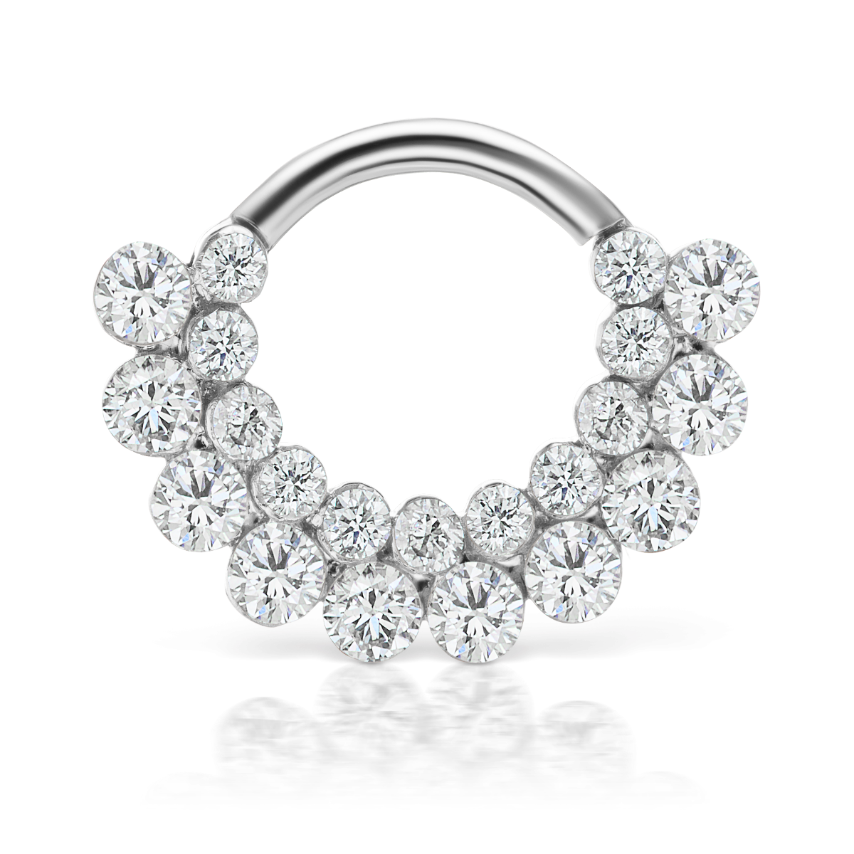 Invisible Diamond Apsara Hoop Earring