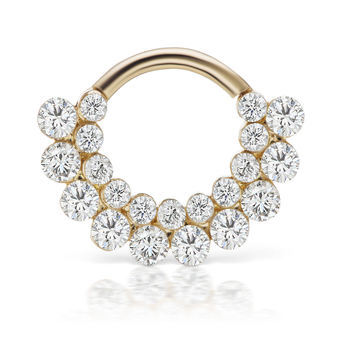 Invisible Diamond Apsara Hoop Earring