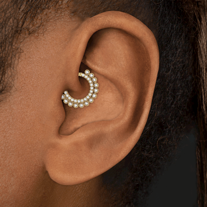 Invisible Diamond Apsara Hoop Earring