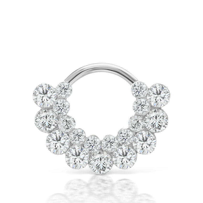 Invisible Diamond Apsara Hoop Earring