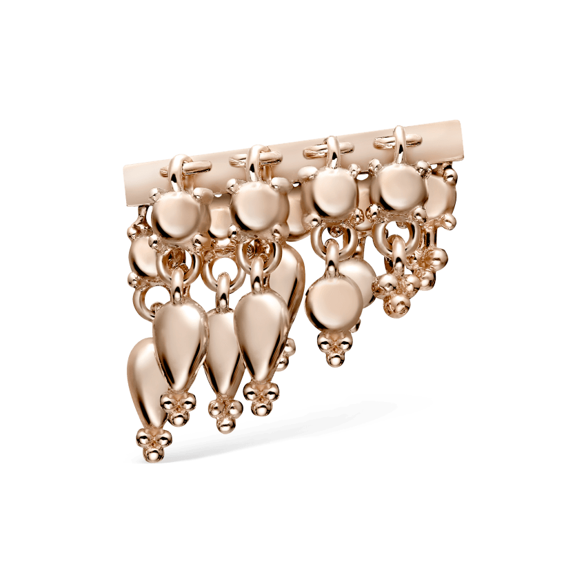 Tassel Bar Threaded Stud Earring