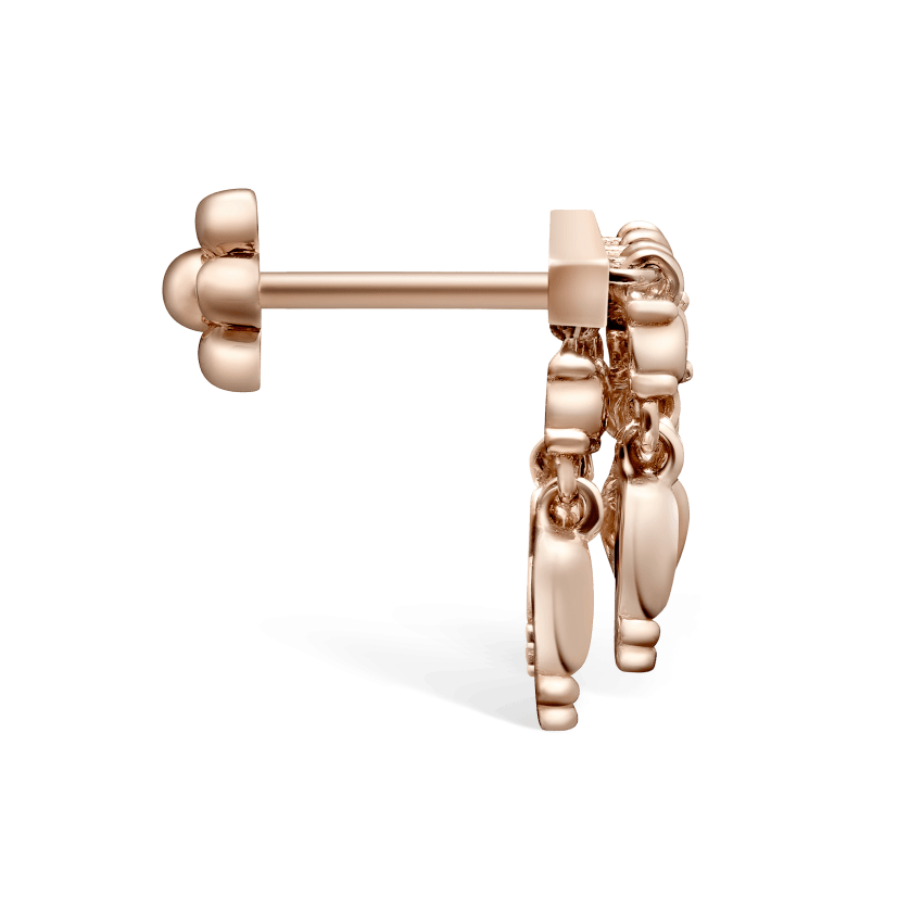 Tassel Bar Threaded Stud Earring