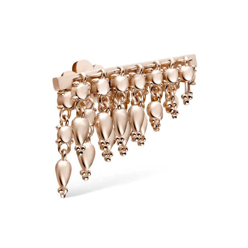Tassel Bar Threaded Stud Earring