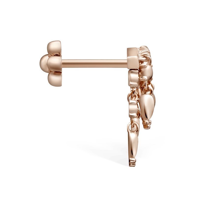Tassel Bar Threaded Stud Earring