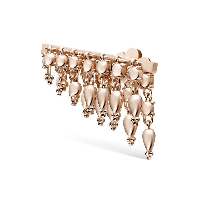 Tassel Bar Threaded Stud Earring