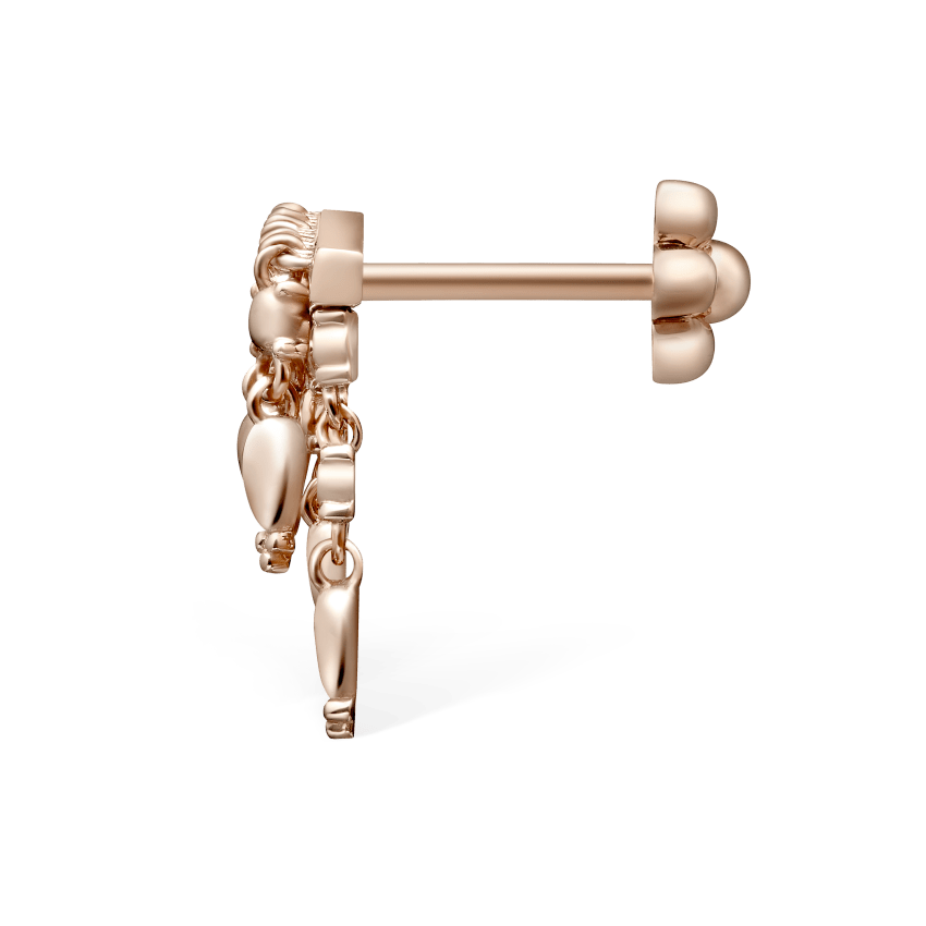 Tassel Bar Threaded Stud Earring