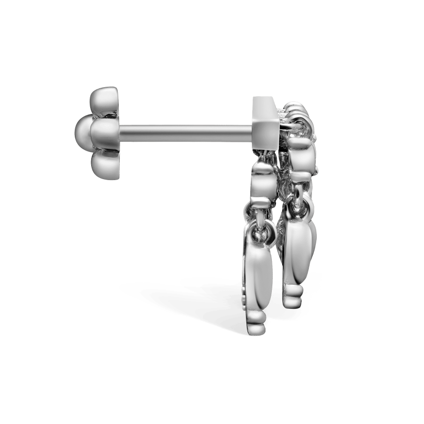 Tassel Bar Threaded Stud Earring