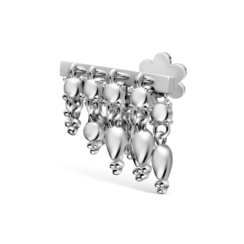Tassel Bar Threaded Stud Earring