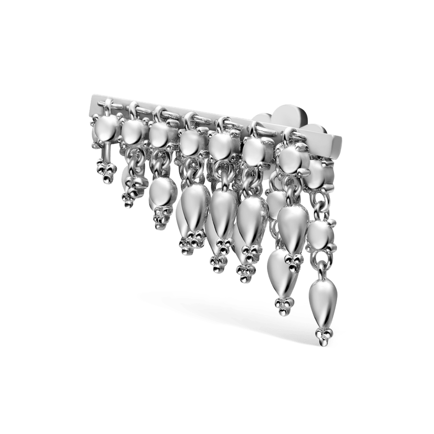 Tassel Bar Threaded Stud Earring