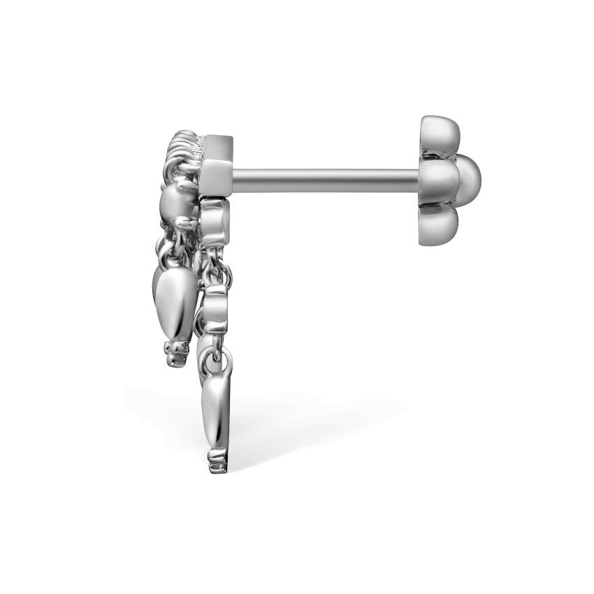 Tassel Bar Threaded Stud Earring