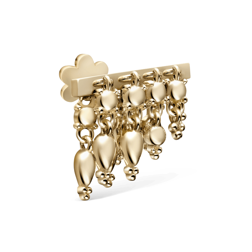 Tassel Bar Threaded Stud Earring