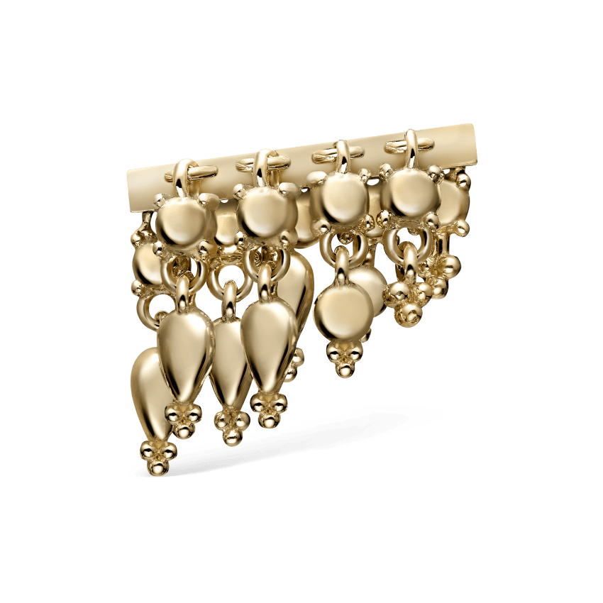 Tassel Bar Threaded Stud Earring