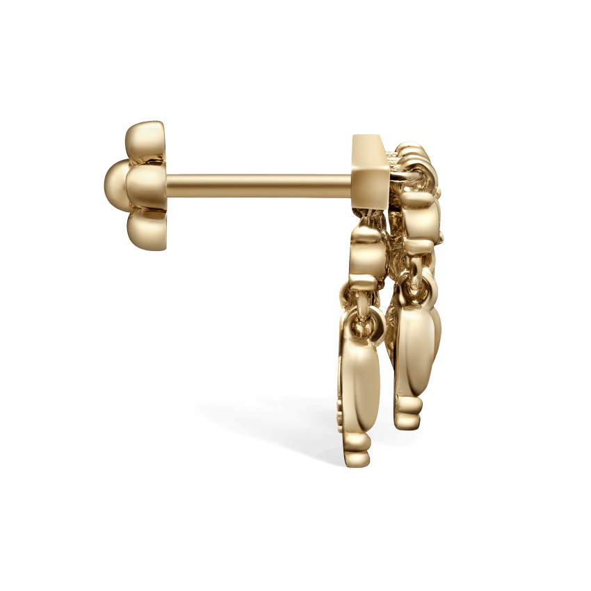 Tassel Bar Threaded Stud Earring