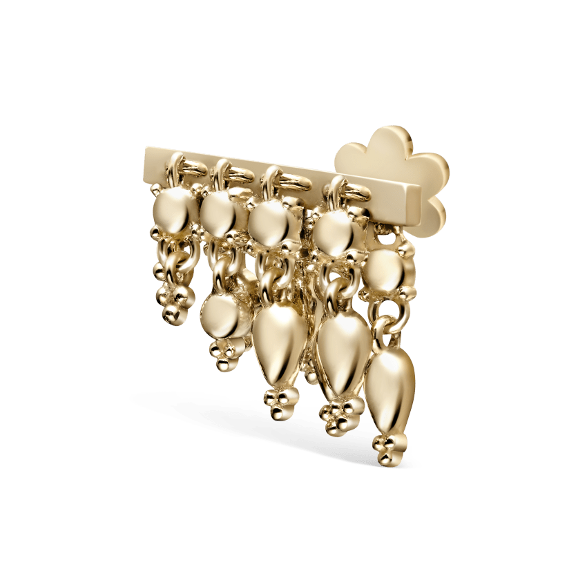 Tassel Bar Threaded Stud Earring