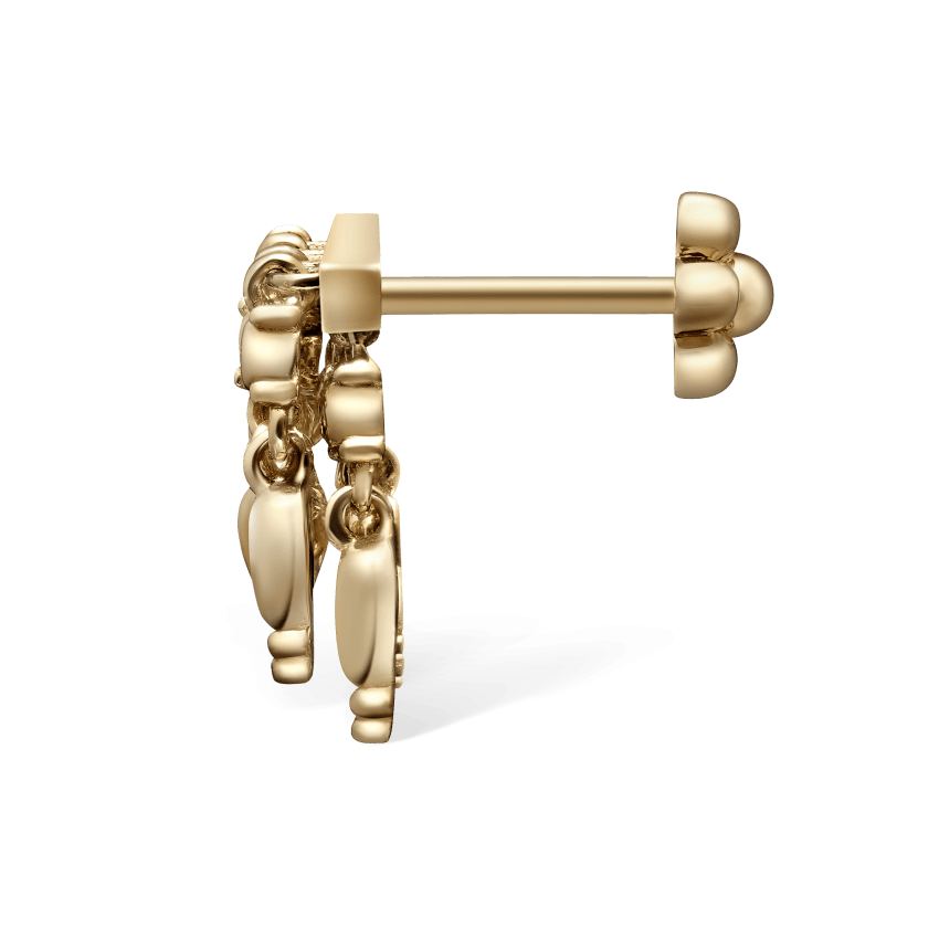 Tassel Bar Threaded Stud Earring