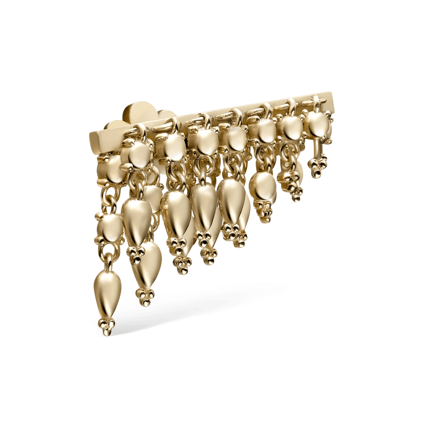 Tassel Bar Threaded Stud Earring
